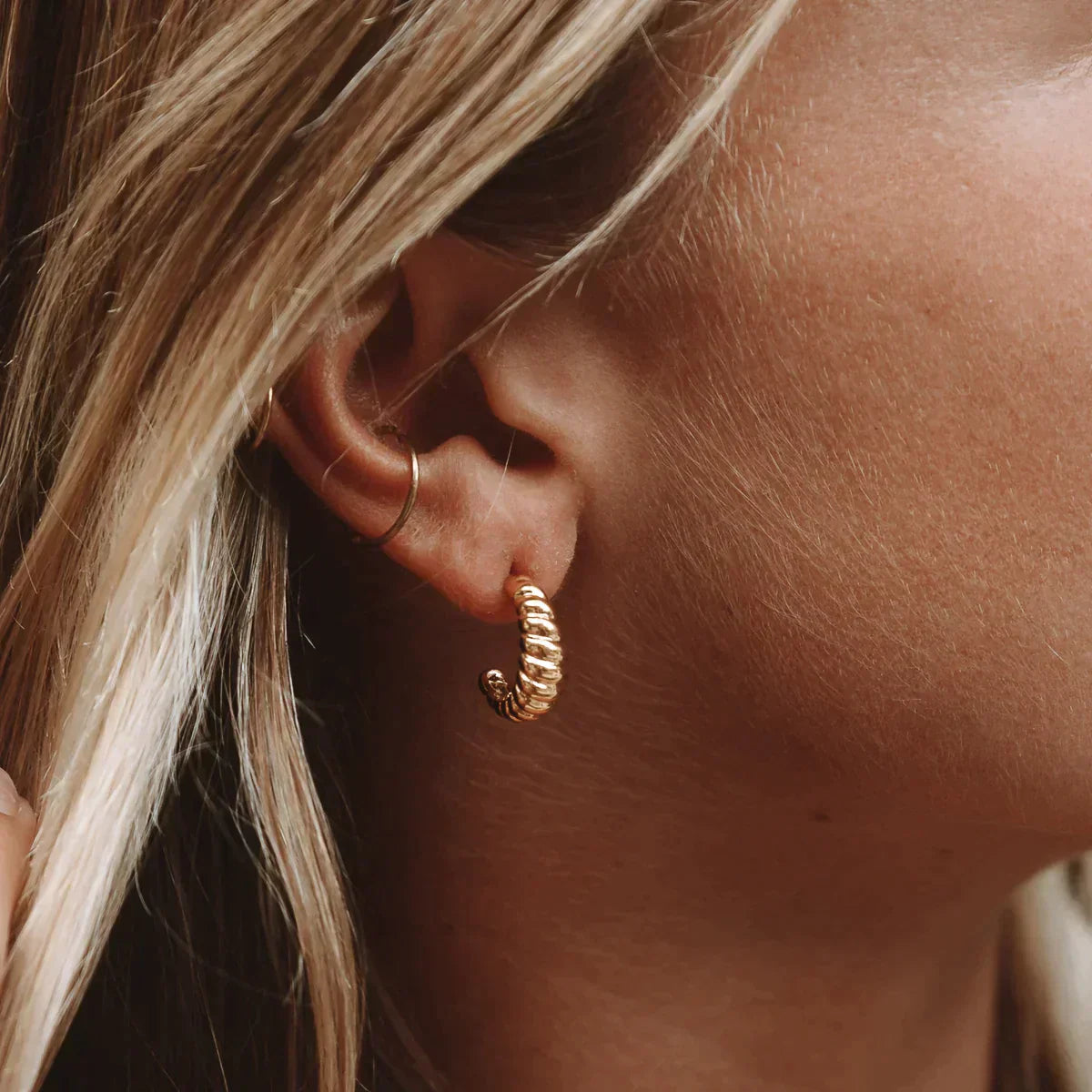 Boucles d'oreilles en créole Crescent