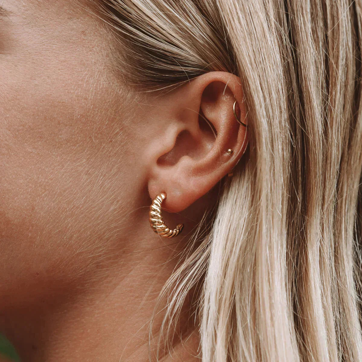 Boucles d'oreilles en créole Crescent