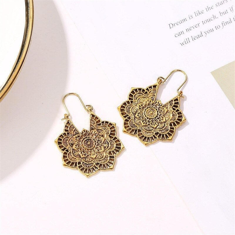 Boucles d'oreilles Lotus Mandala