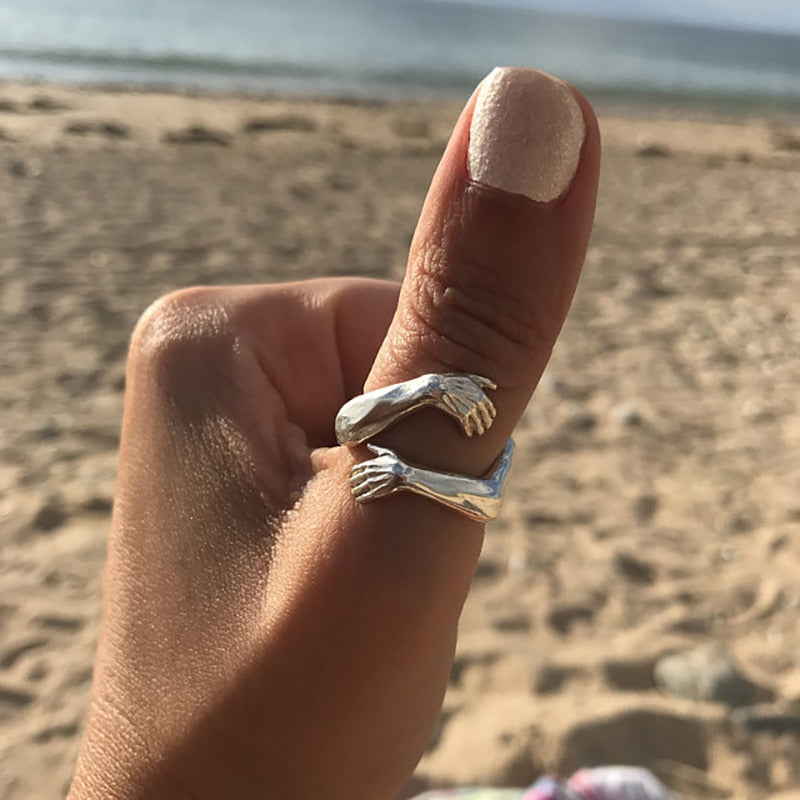 Bague en argent 925 "Câlin"