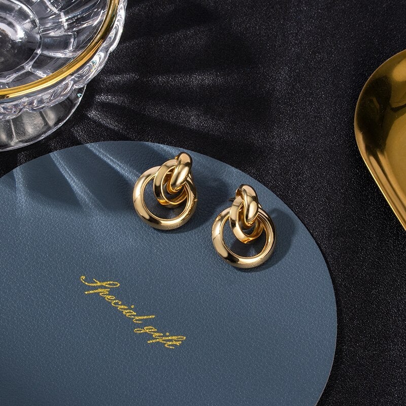 Boucles d'oreilles en or de luxe