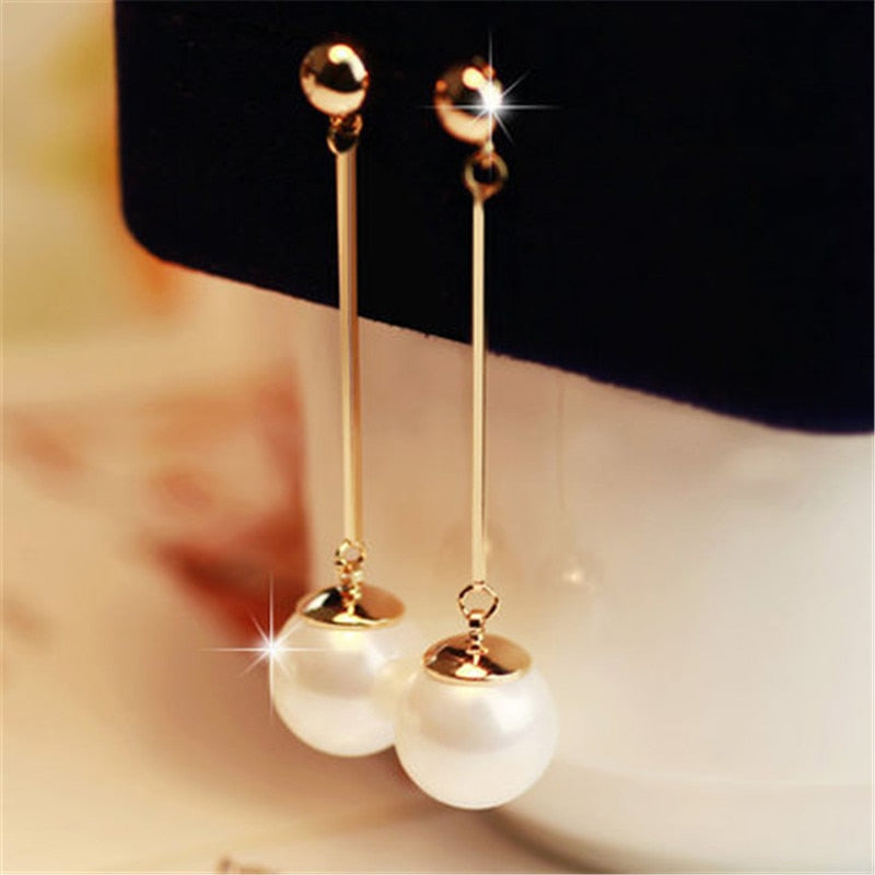Boucles d'Oreilles Pendantes de Luxe avec des Perles Spéciales Fait Main