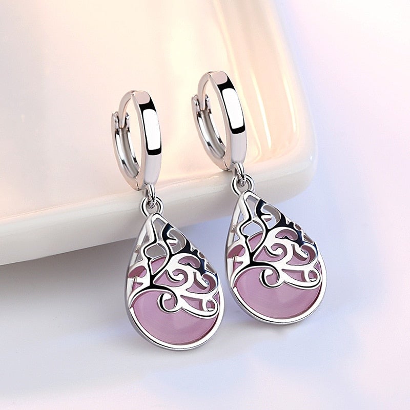 Boucles d'oreilles Arbre de Vie en Argent Sterling 925