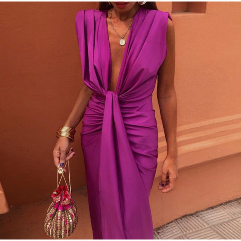 Crocetta | Robe Élégante Décolletée