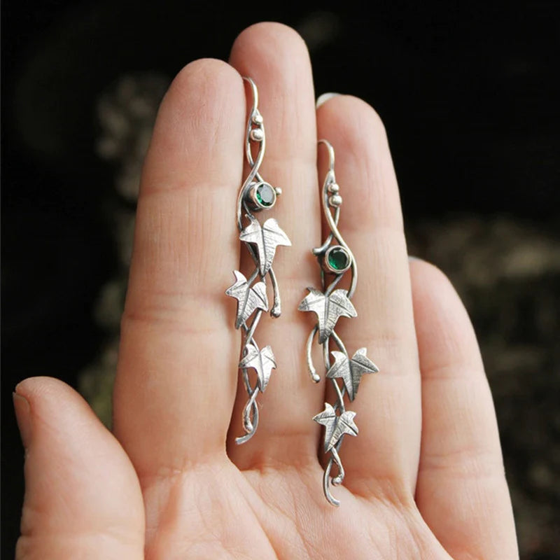 Boucles d'oreilles Elfe Feuille Vintage