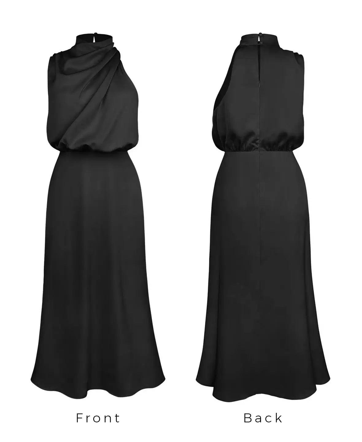 Claudine | Robe Col Drapé Élégante