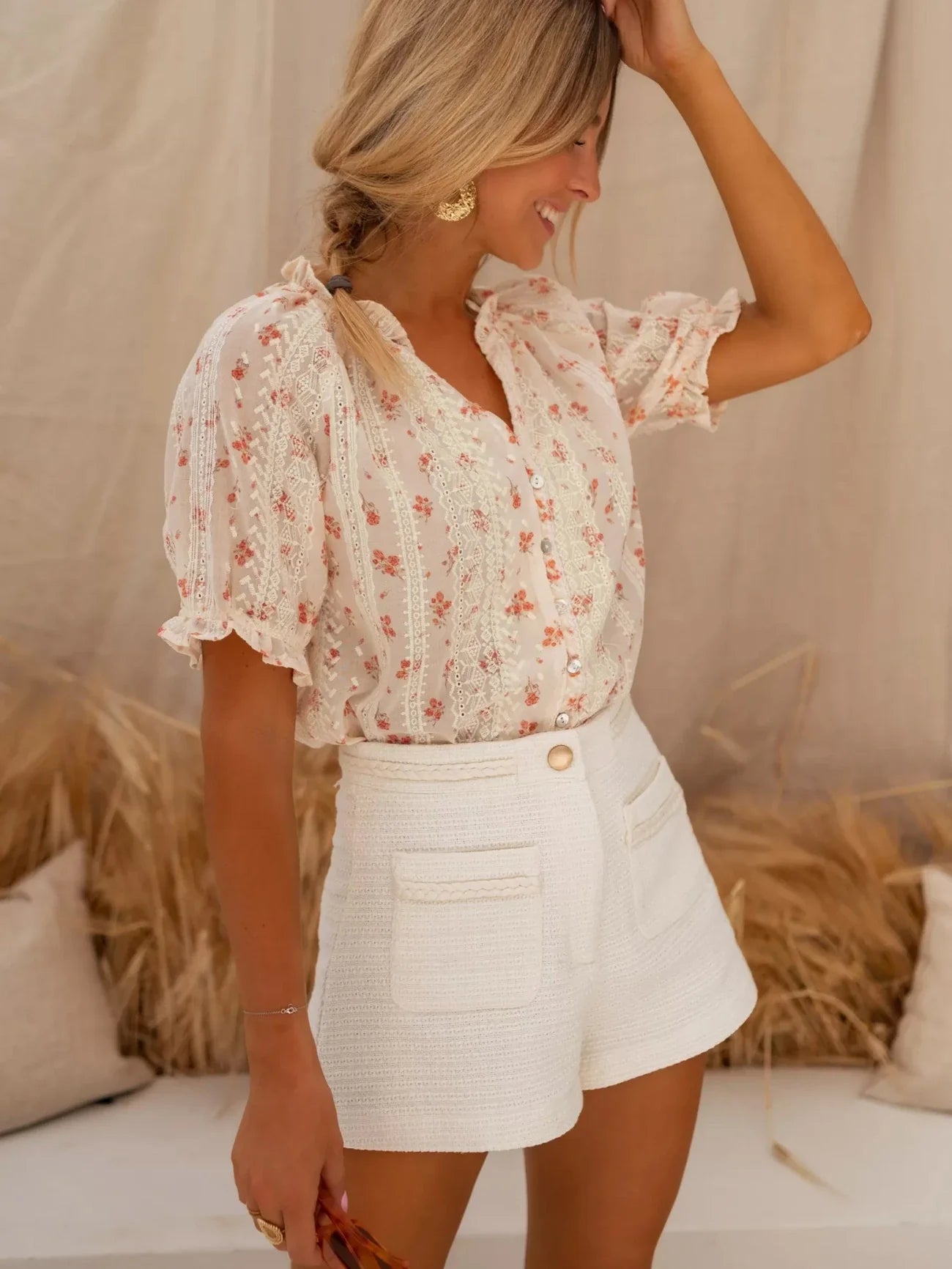 ELINA™ | LA BLOUSE FLEURIE