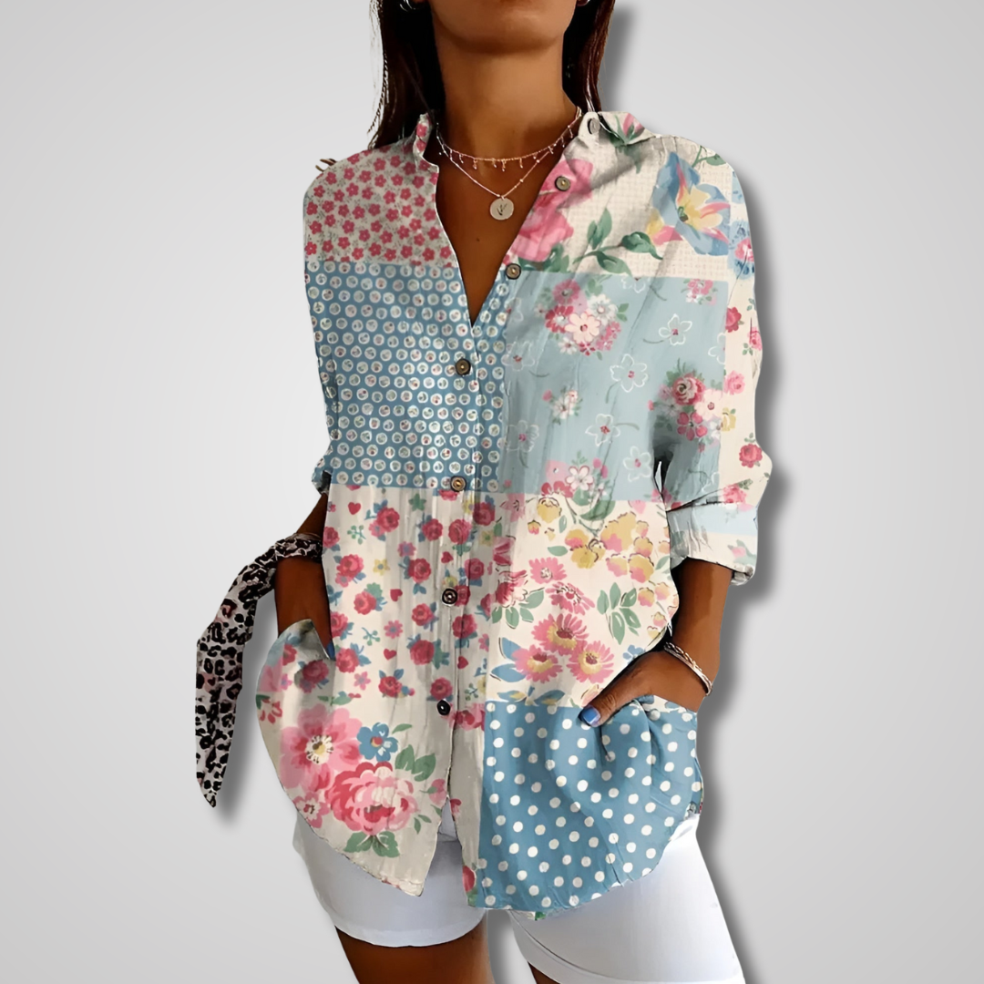 Dagmar™ – Chemise florale légère à boutons pour élégance quotidienne