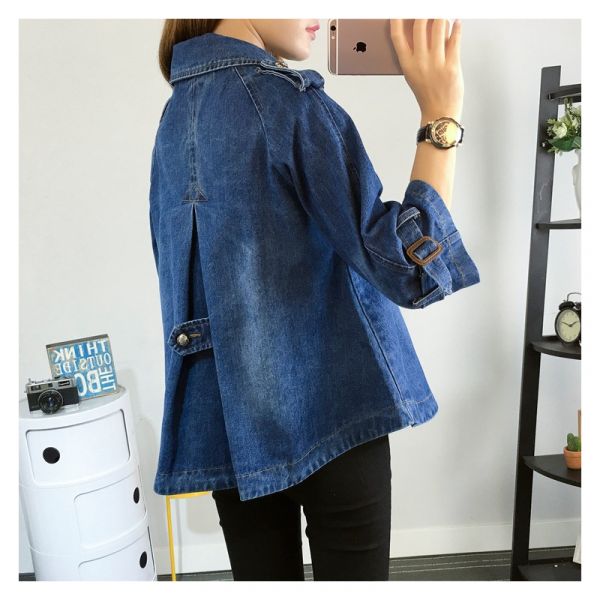 Michaela™ – Manteau en Denim Rétro-Chic