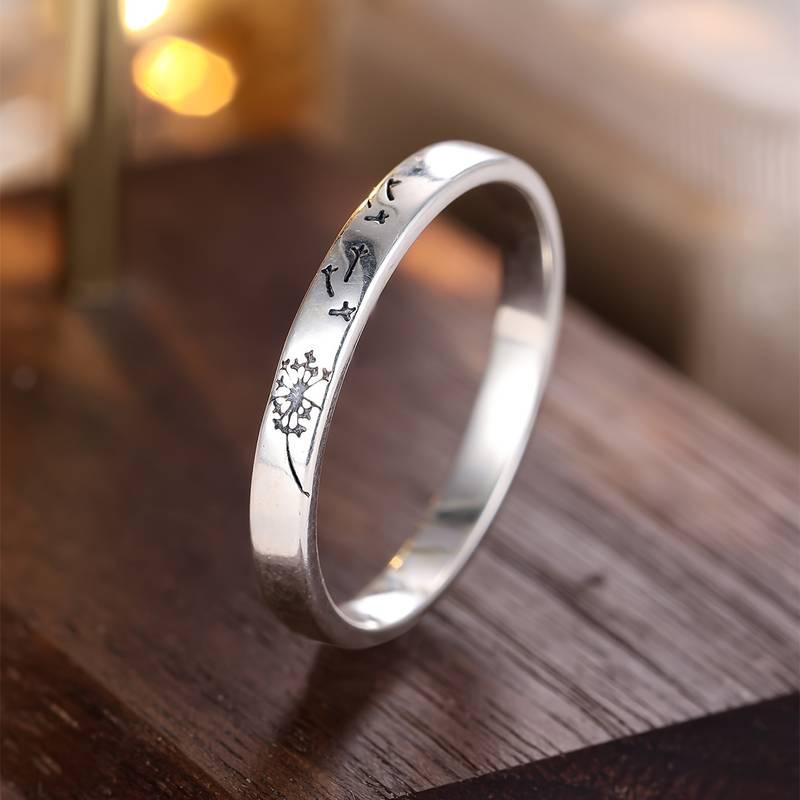 Bague Vintage en Argent Pissenlit