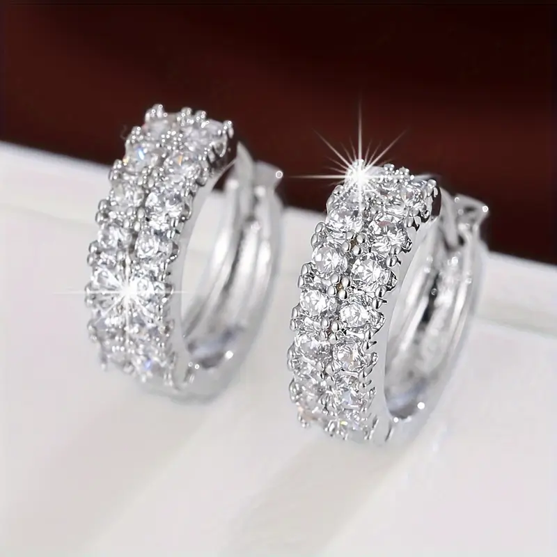 Boucles d'oreilles en argent brillant