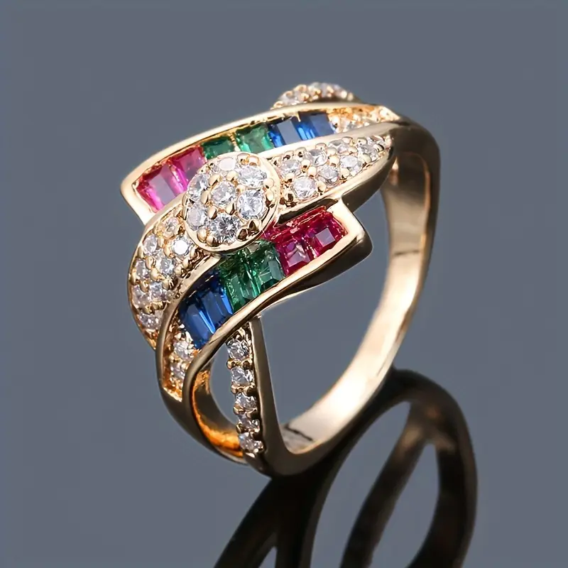 Bague en Or Colorée et Irégulière