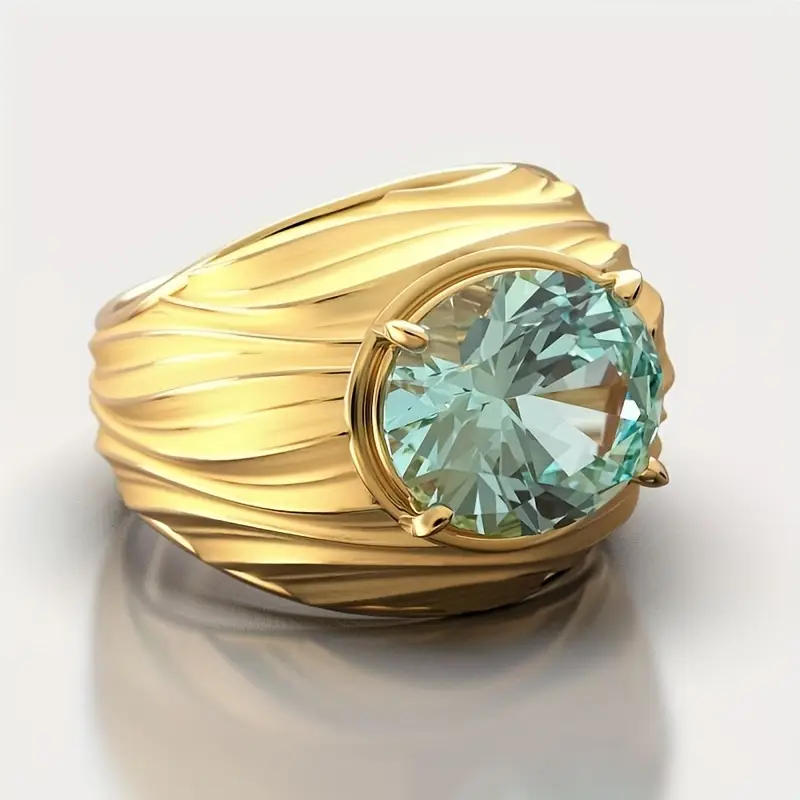 Bague Or Vert-bleu