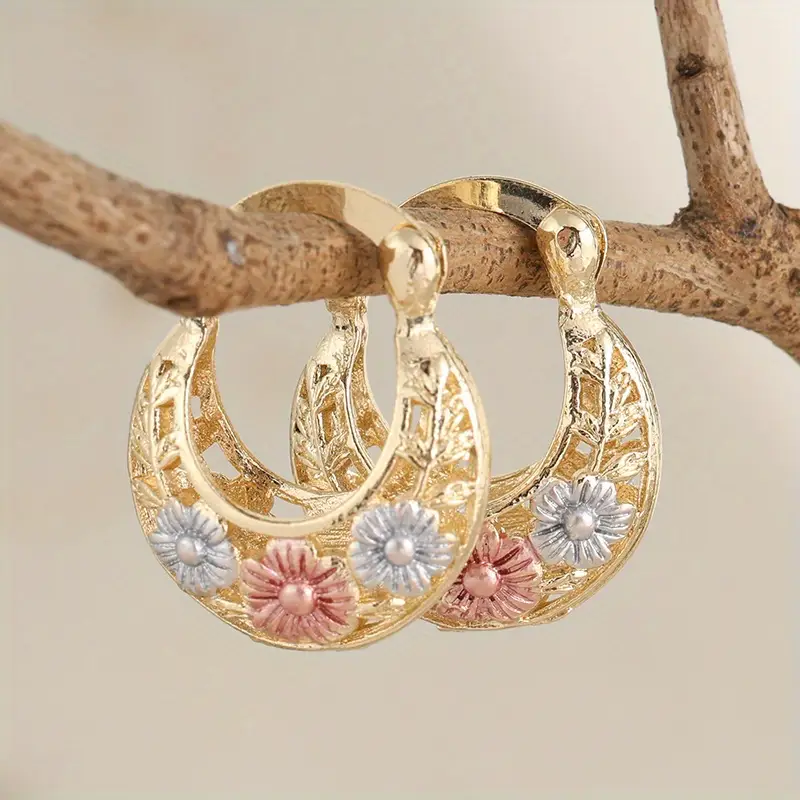 Boucles d'oreilles Daisy Golden Basket