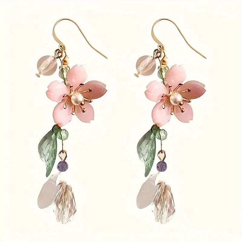 Boucles d'oreilles Fleur Suspendue