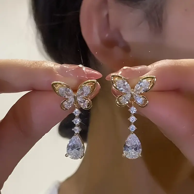 Boucles d'oreilles en or Papillon Éclatant