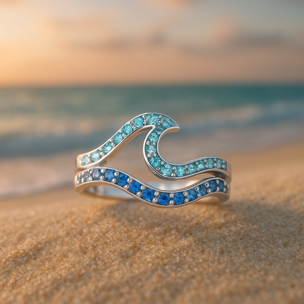 Bague Vague en Opale Brillante