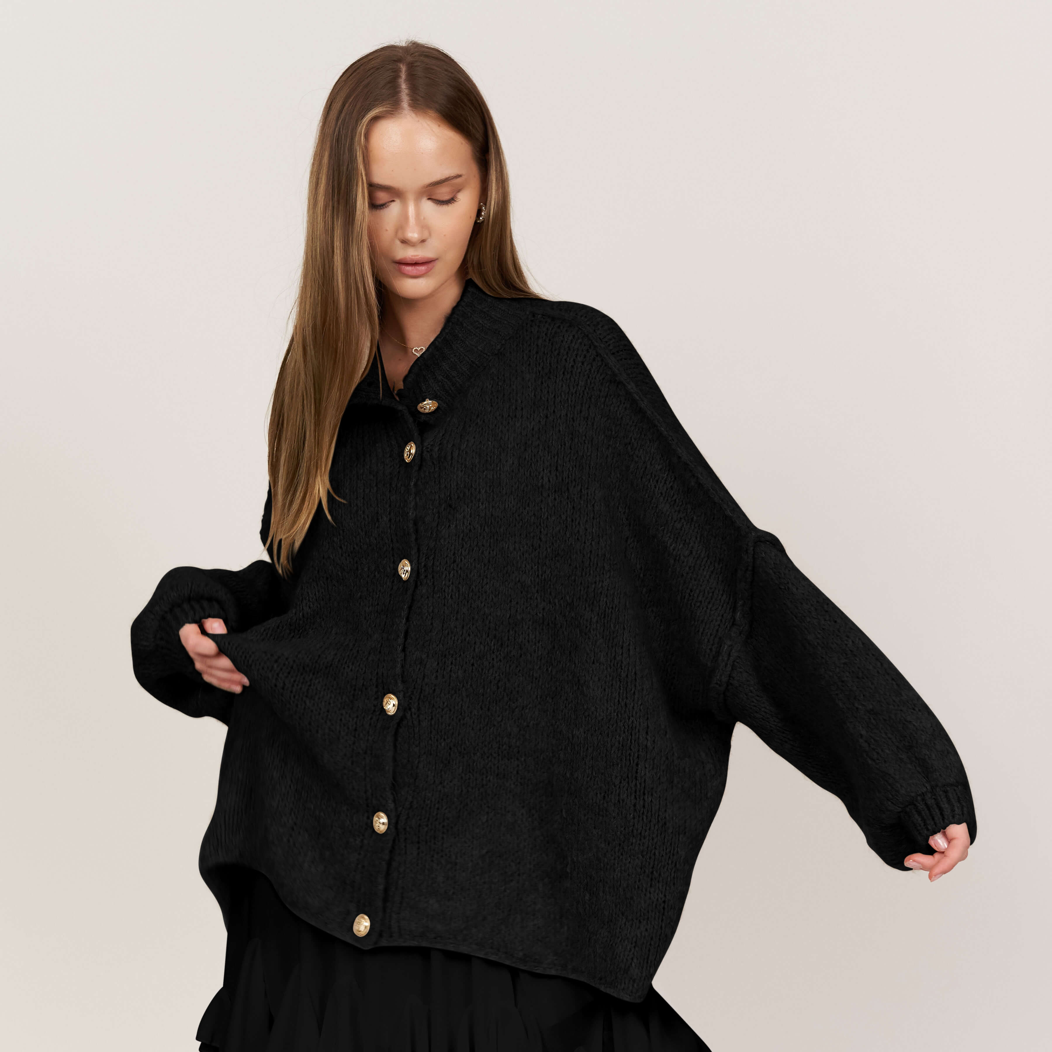 Clara™ – Veste en Tricot Oversize Décontractée